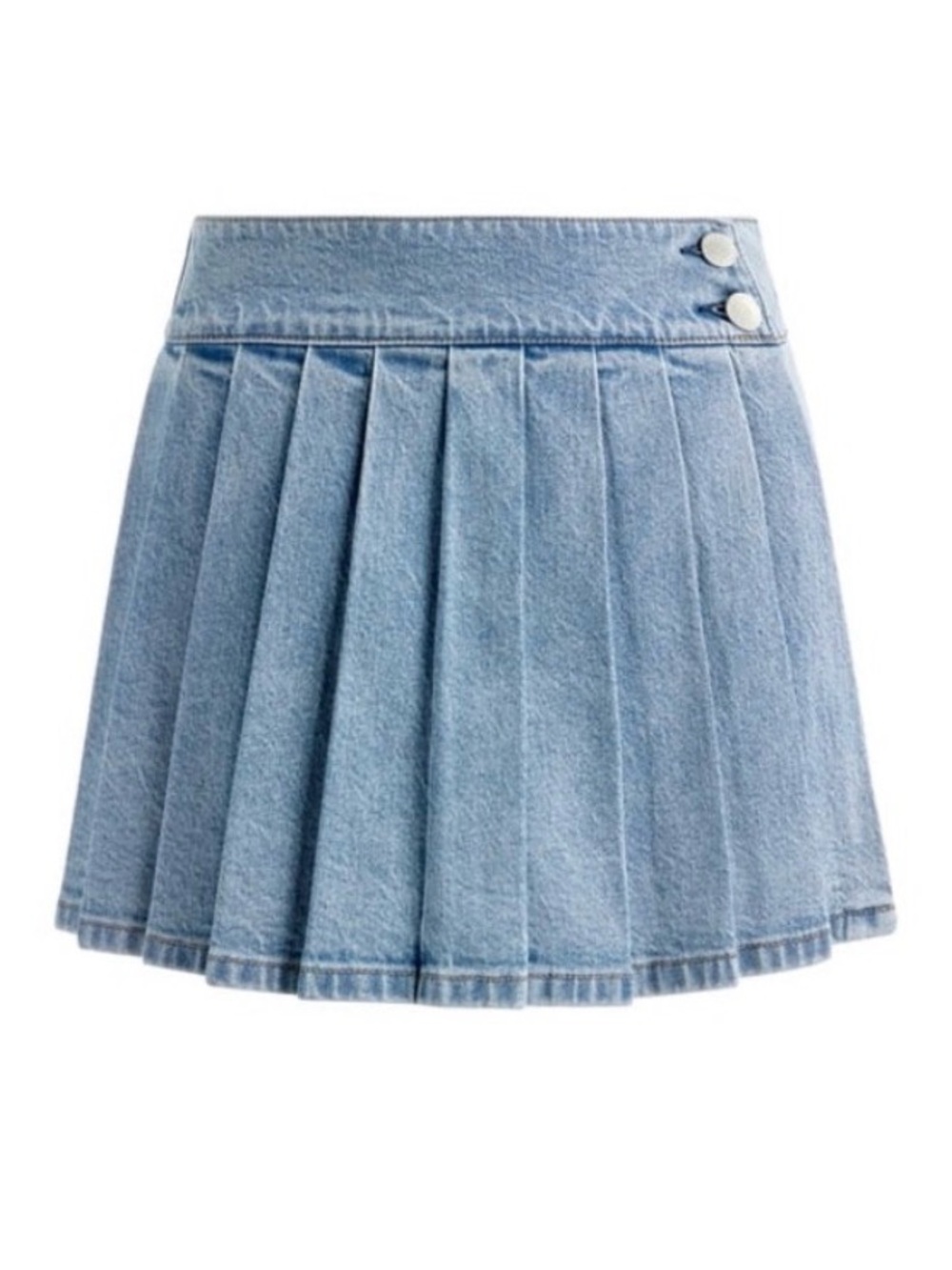 Alice + Olivia Noah Denim Pleated Skort/ Size 26 - Picture 5 of 12